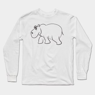 funny hippo Long Sleeve T-Shirt